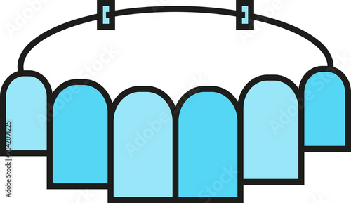 Tableau sur toile orthodontic teeth straightening dental brace icon