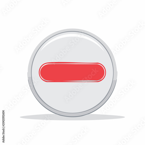Red Minus Button Icon