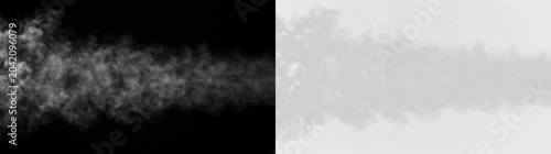 Bild auf Leinwand Smoke effect appears on a transparent background for creative projects or design
