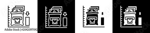 Foto Outflow Icon In Outline And Glyph Styles With Black And White Variations