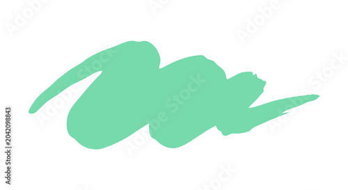 Mint green stroke with light transparency