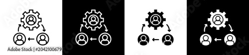Konstfotografi Coordination Icon In Outline And Glyph Styles With Black And White Variations