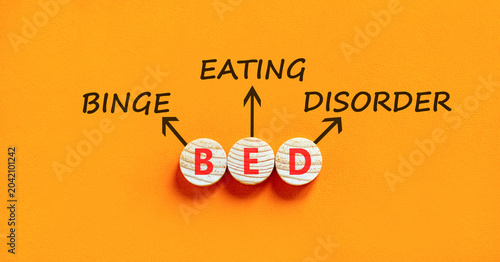 Quadro su tela BED binge eating disorder symbol