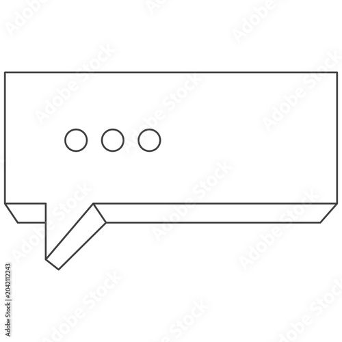 Billede på lærred Speech Bubble with Ellipsis Illustration
