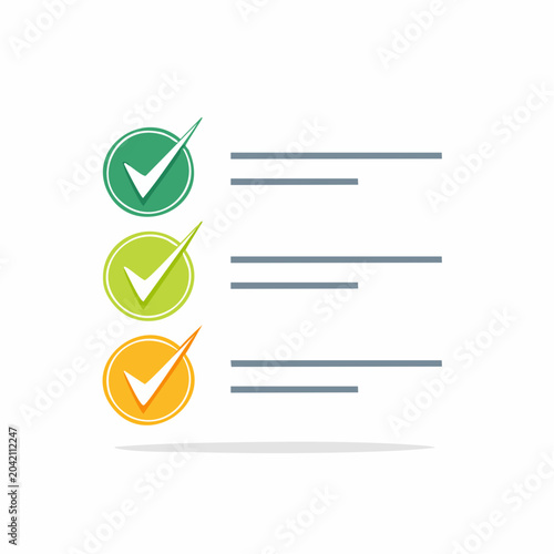 Checklist with three completed items