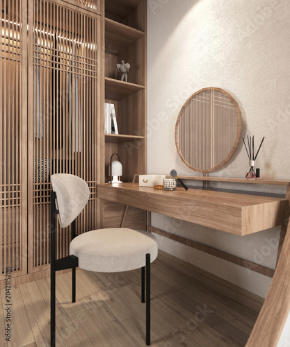 3d render modern bedroom
