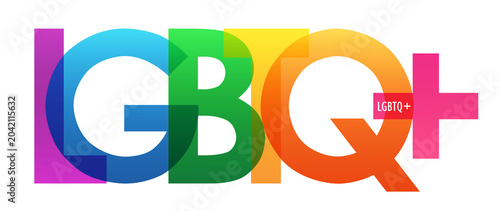LGBTQ+ colorful typography banner