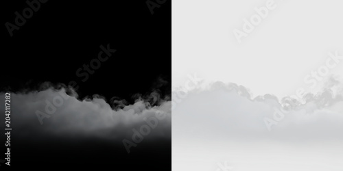Принти на полотні Cloud formation with soft edges floating in the sky during daytime near an urban