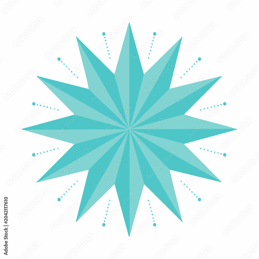 Obraz premium Abstract Geometric Starburst Design