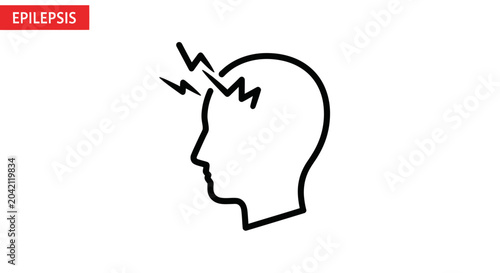 Fotografía Epilepsy seizure brain health concept.