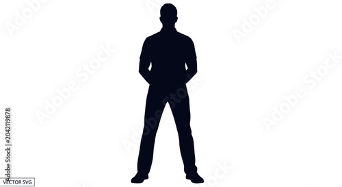 Bilde på lerret Man standing with hands on hips.