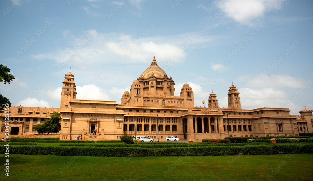 Fototapeta premium Umaid Bhawan palace, Jodhpur, Rajasthan, India