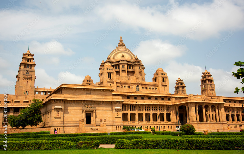 Fototapeta premium Umaid Bhawan palace, Jodhpur, Rajasthan, India