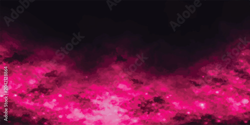 Tableau sur toile Deep magenta nebula clouds and glowing starlight field with background abstract
