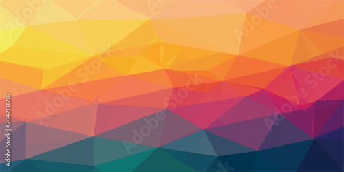 Schilderij op canvas Colorful abstract low poly geometric background with abstract background geometr