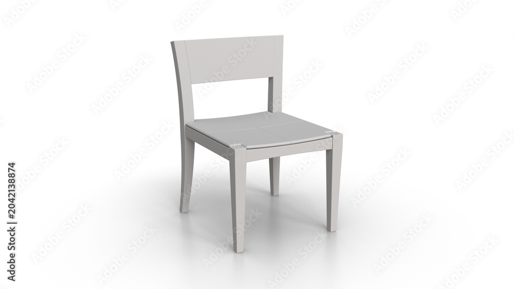 Obraz premium Wooden Chair 3D Rendering 