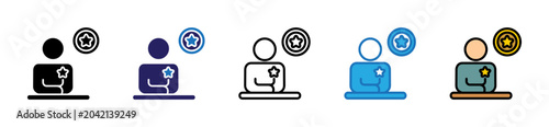Foto Reputation Icon In Multiple Styles And Colors