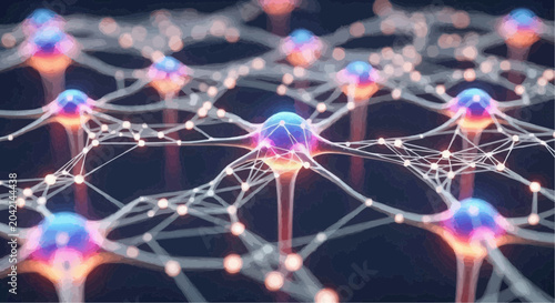 Neural network connections and artificial intelligence.
