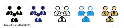 Employee Icon In Multiple Styles And Colors