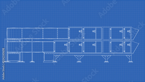 Foto Air Handling - technical drawing, Blueprint