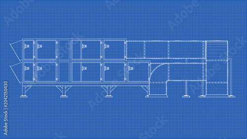 Foto Air Handling - technical drawing, Blueprint