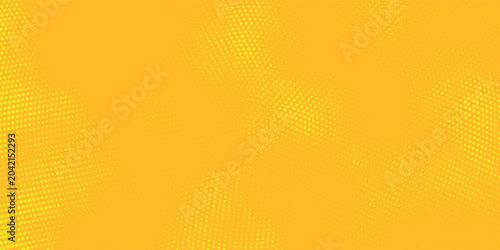 Tableau sur toile Retro pop art vector background with bright yellow halftone textures and layered comic-inspired gradients  ideal for flyers  brochures  and digital design projects