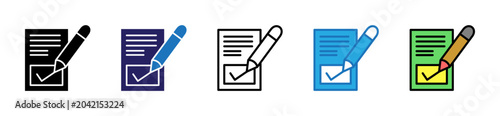 Evaluate Icon In Multiple Styles And Colors