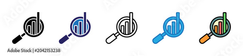 Photos Analysis Icon In Multiple Styles And Colors