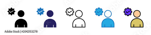 Customer Icon In Multiple Styles And Colors