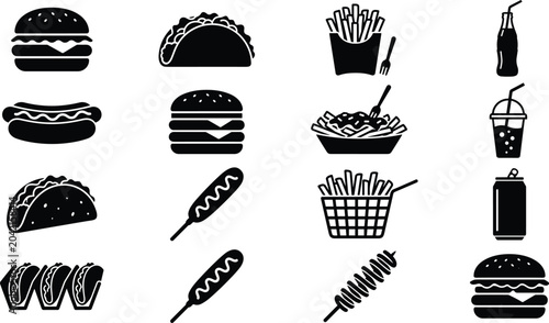 Bild auf Leinwand Black and white of hats shoes bags and accessories fedora beanie d