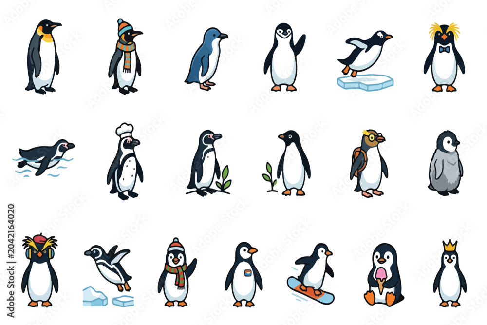 Fototapeta premium penguin on a white background