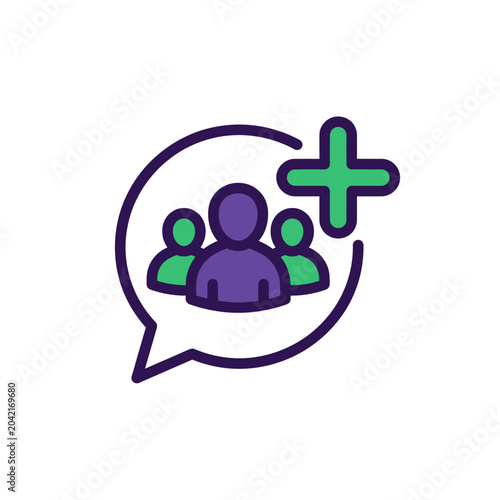 People Communication Team Collaboration Icon.