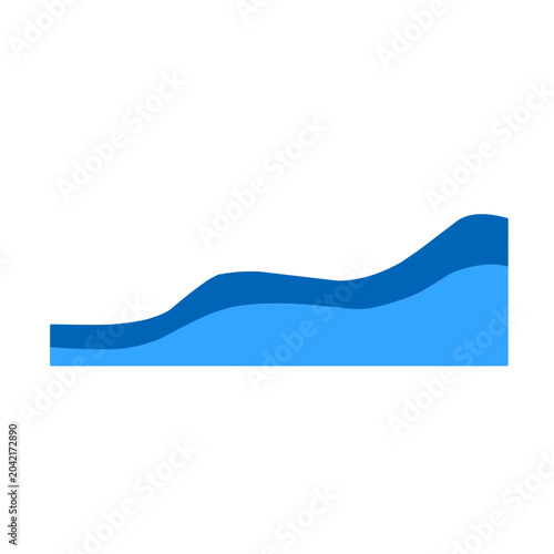 Blue border pattern. Vector ilustration