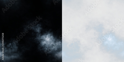 Foto Sky with clouds showing subtle light and a hint of blue in the afternoon, PNG wi