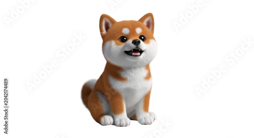 Cute Shiba Inu Puppy Sitting