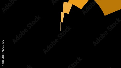 Swoosh Circular Transition animation Set 3 colors Gray, Blue, Orange on black background