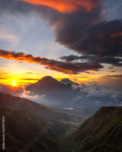 sunrise in the mountains