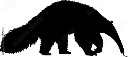 Bild auf Leinwand Anteater Silhouette Vector Illustration