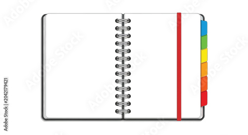 Cuadro en lienzo open notebook with spiral binding journal diary