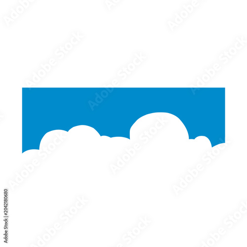 Cloud border divider shape. Vector ilustration