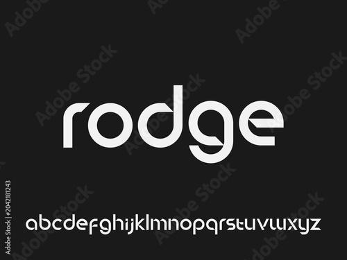 rodge, modern geometric circular sharp wordmark font 