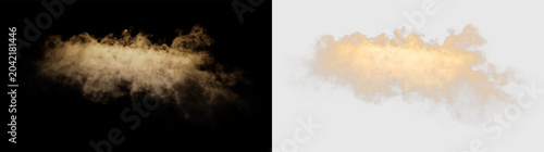 Foto Cloud in soft shades of yellow on a transparent background during daylight hours