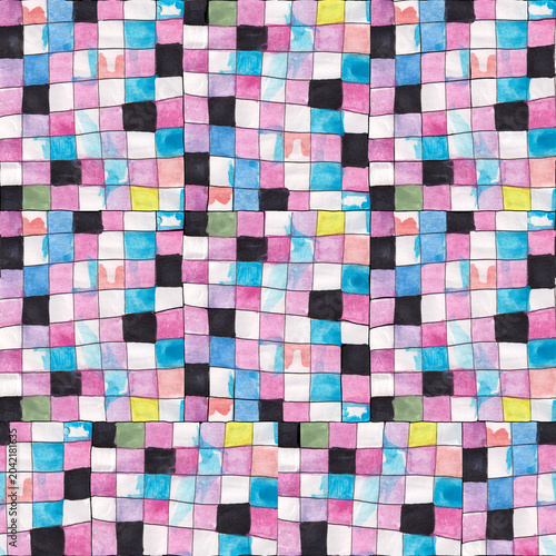seamless pattern of a abstract background with color squares