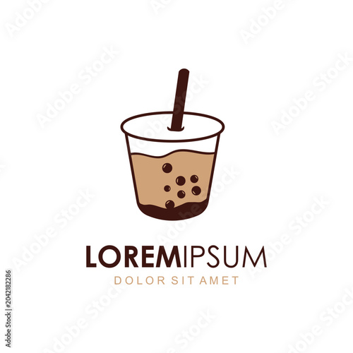 Simple Boba Cup Drink Design