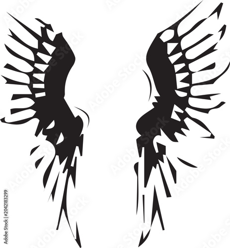 Creative Tattoo Design in Black and White Detailed Line Art Illustration