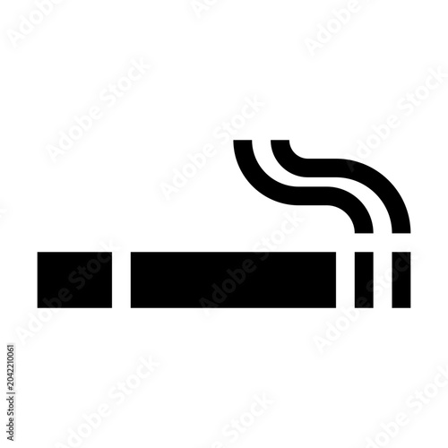 Smoking Area Solid Icon, Cigarette Sign Symbol
