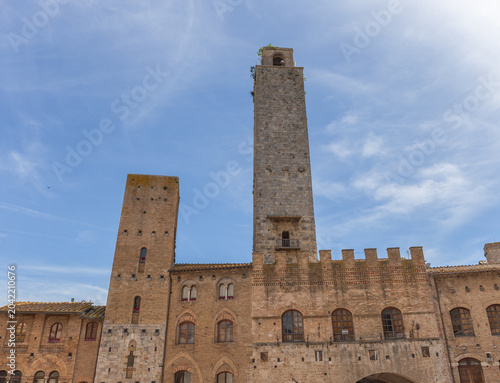 San Gimignano, Rathaus mit dem Turm Torre Grossa, Toskana, Italien ,