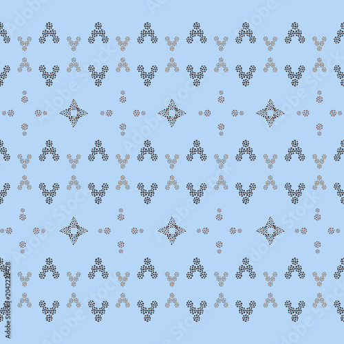 Minimal delicate ornamental seamless pattern set, ethnic textile design for decoration, wallpaper, background, clothes, motif fabric, carpet, scarf and ornament
