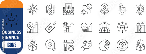 Foto Business and finance growth vector icons