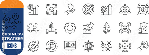 Photography Business strategy growth development icons